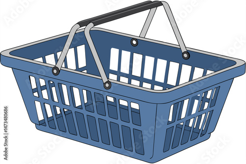 65 high-quality, detailed, realistic, clean, 3d render, shopping cart, blue, metal, plastic, rugged, sturdy, grocery store, supermarket, retail, shopping, transportation, wheeled, handles, basket, mod