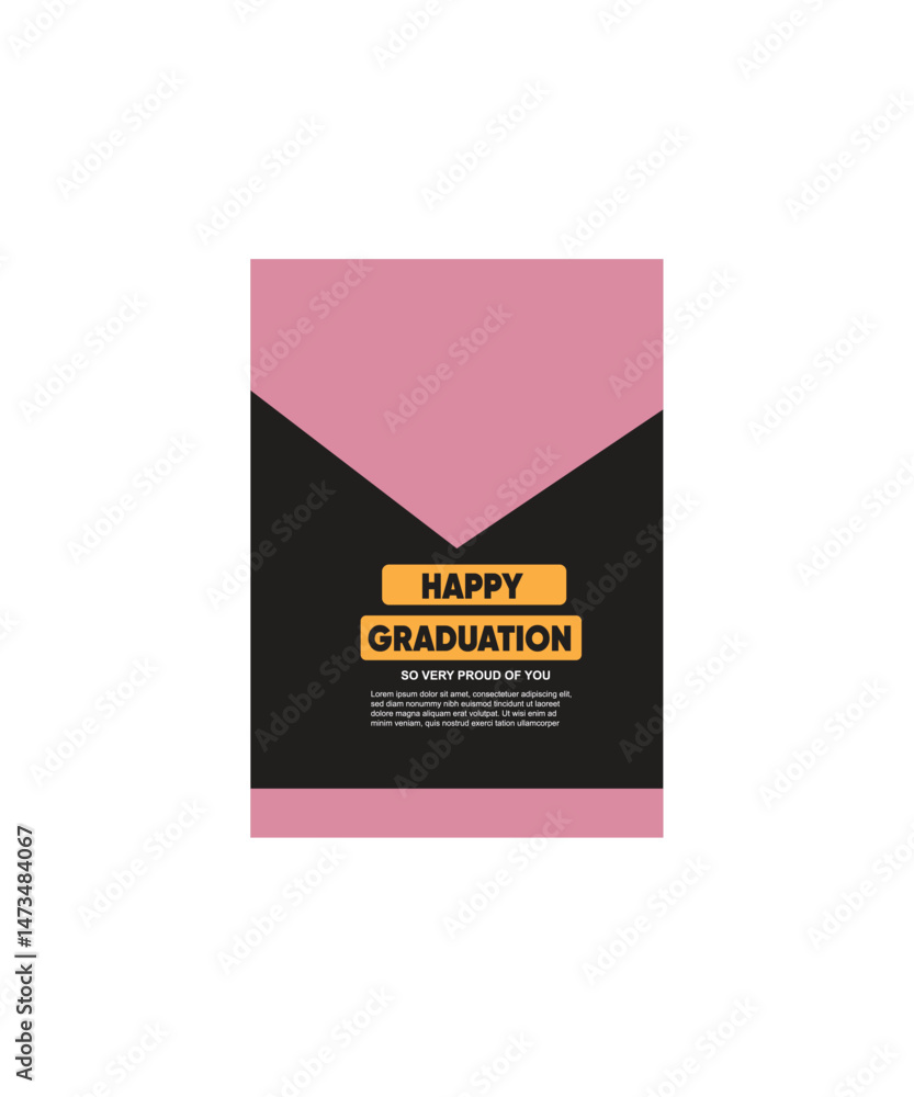 Fototapeta premium happy graduation flyer design