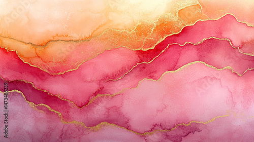 Obraz na płótnie Light pink watercolor abstract background with peach pastel gradients. Symbolizes elegance, softness, and luxury in a minimal, artistic design perfect for modern branding and delicate visual themes.
w salonie