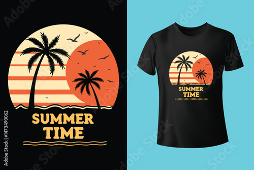 summer typography slogan text, Vector graphic for t-shirt prints, book cover ,posters and other uses