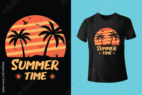summer typography slogan text, Vector graphic for t-shirt prints, book cover ,posters and other uses