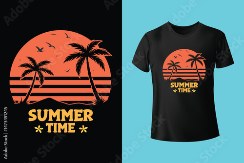 summer typography slogan text, Vector graphic for t-shirt prints, book cover ,posters and other uses