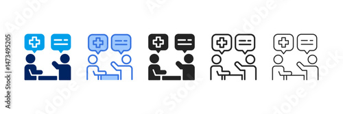 Consultation  Icon Set Different Style Collection