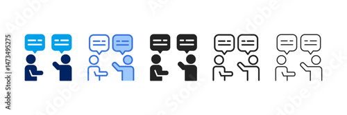 Conversation  Icon Set Different Style Collection