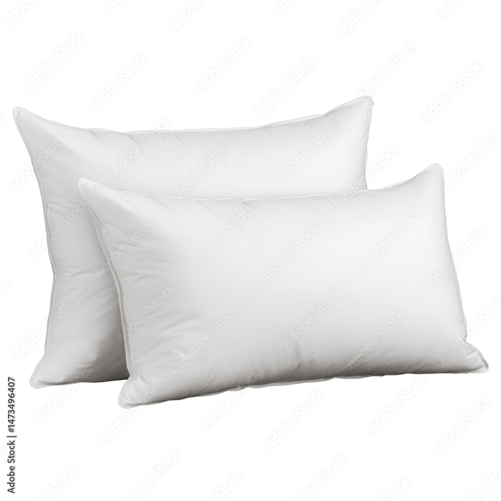 Elegant Pair of Down Pillows for Exquisite Comfort and Relaxation , isolated on white background png Elegant Pair of Down Pillows for Exquisite Comfort and Relaxation , isolated on white background png