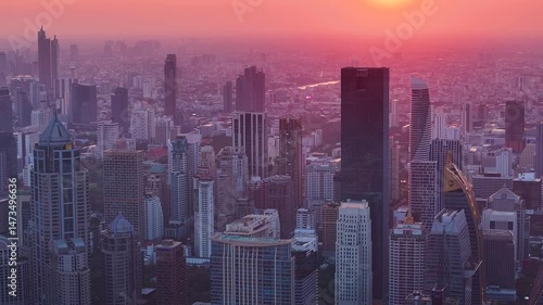 Wallpaper Mural Breathtaking skyline sunset over a vibrant city showcasing towering skyscrapers and serene urban beauty Torontodigital.ca