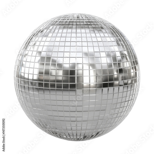 Reflective Disco Ball: A Celebration of Light and Fun , isolated on white background png