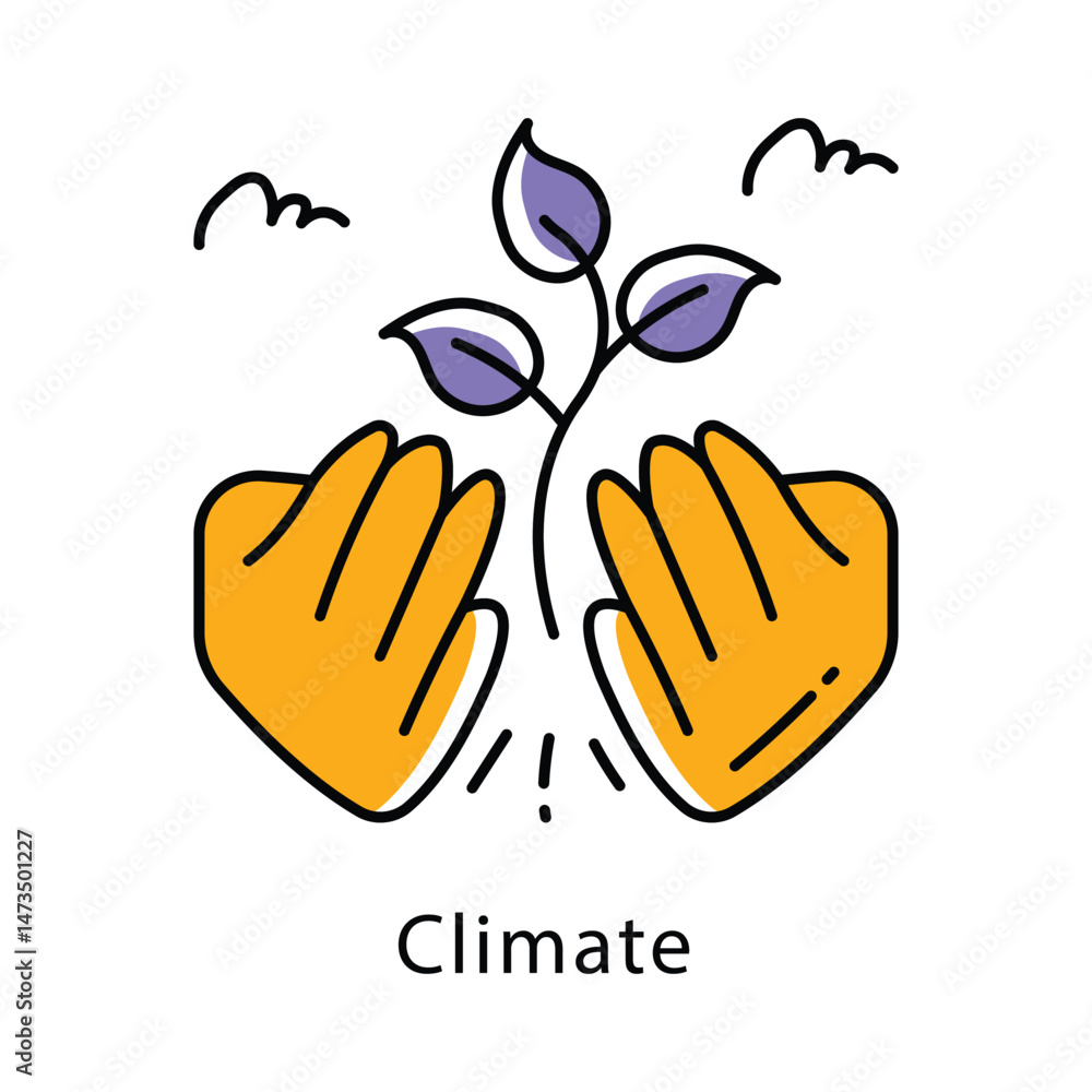 Obraz premium Climate Filled Outline icon. EPS 10 File