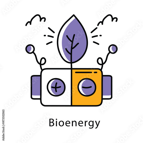 Bioenergy Filled Outline icon. EPS 10 File