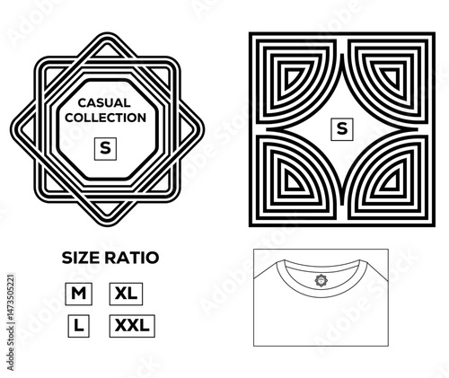 T-shirt Back Label Design. Beck Neck Print for T-shirt.