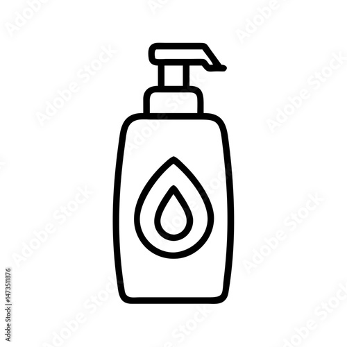 Shampoo Bottle Haircare Product Icon Design