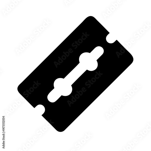 Razor Blade Sharp Grooming Tool Icon Design