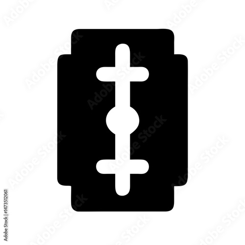 Razor Blade Sharp Grooming Tool Icon Design
