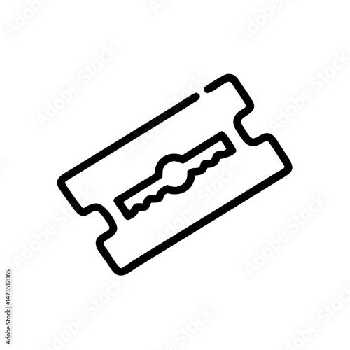 Razor Blade Sharp Grooming Tool Icon Design