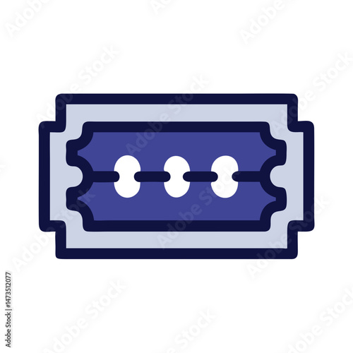 Razor Blade Sharp Grooming Tool Icon Design