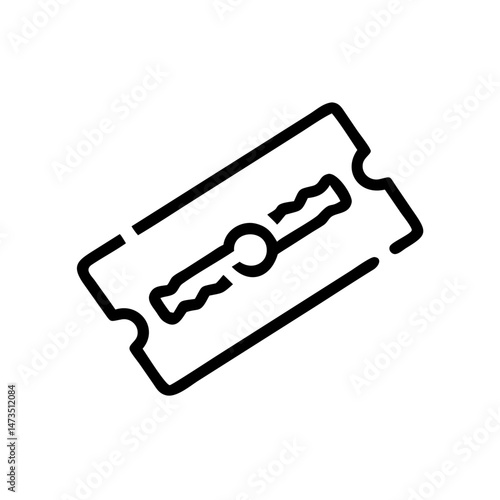 Razor Blade Sharp Grooming Tool Icon Design