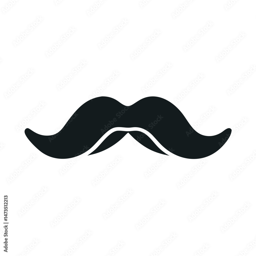 Mustache Shape Facial Hair Icon Design Mustache Shape Facial Hair Icon Design
