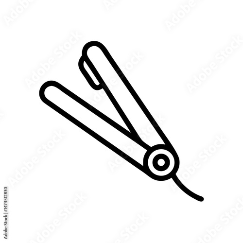 Hair Straightener Flat Iron Icon Design

