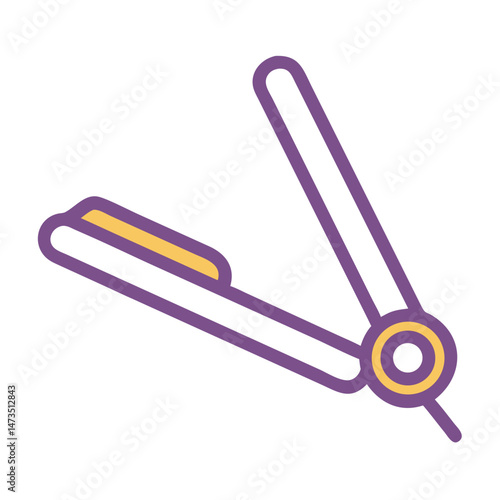 Hair Straightener Flat Iron Icon Design

