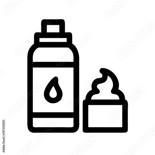 Hair Mousse Can Styling Product Icon Design
