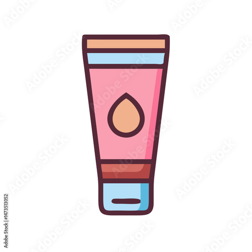 Hair Gel Tube Styling Product Icon Design