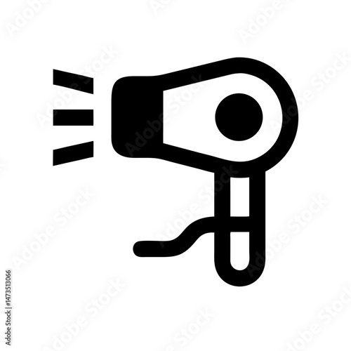 Hair Dryer Electric Styling Icon Design