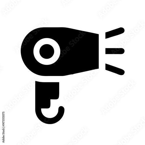 Hair Dryer Electric Styling Icon Design