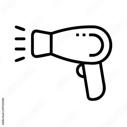 Hair Dryer Electric Styling Icon Design
