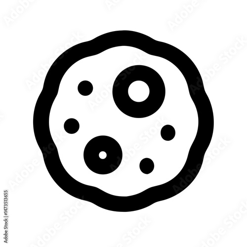 Chocolate Chip Cookie Snack Icon Design