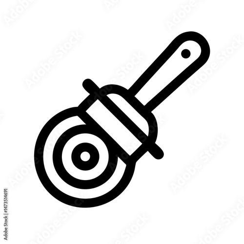 Pasta Cutter Wheel Kitchen Tool Icon Design