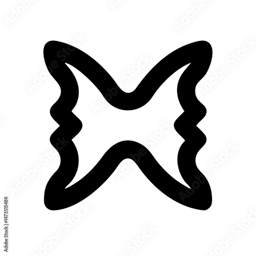 Bowtie Pasta Shape Symbol Icon Design