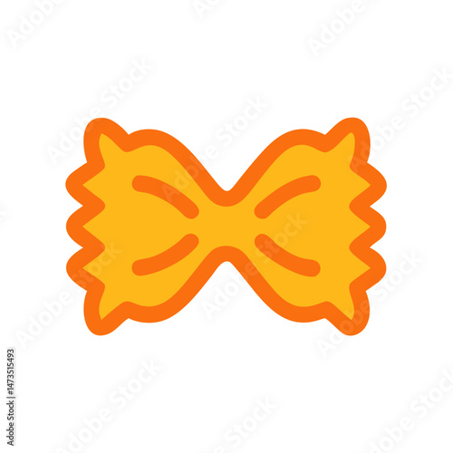 Bowtie Pasta Shape Symbol Icon Design