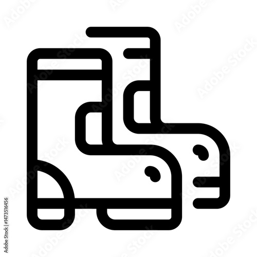 Boots Line Icon. Single icon, line vector icon