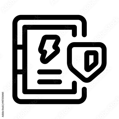 Electrical Safety Line Icon. Single icon, line vector icon