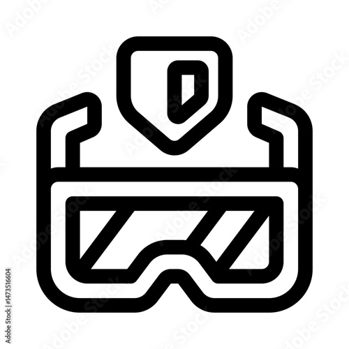 Safety Glasses Line Icon. Single icon, line vector icon