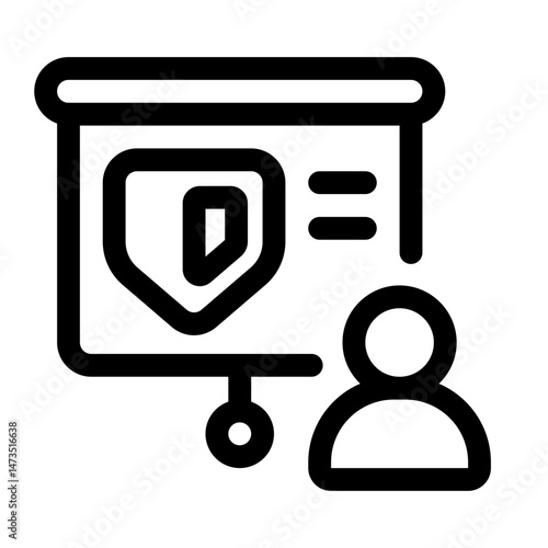 Safety Training Line Icon. Single icon, line vector icon