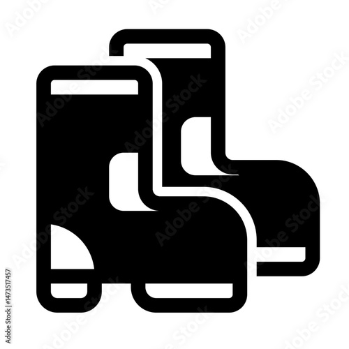 Boots Glyph Icon. Single icon, glyph vector icon