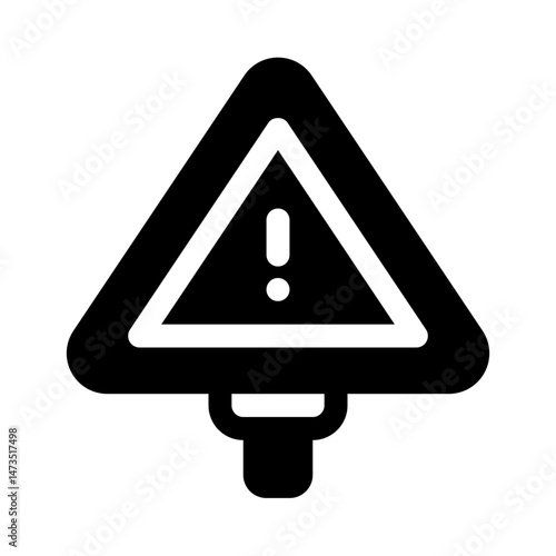 Hazard Glyph Icon. Single icon, glyph vector icon