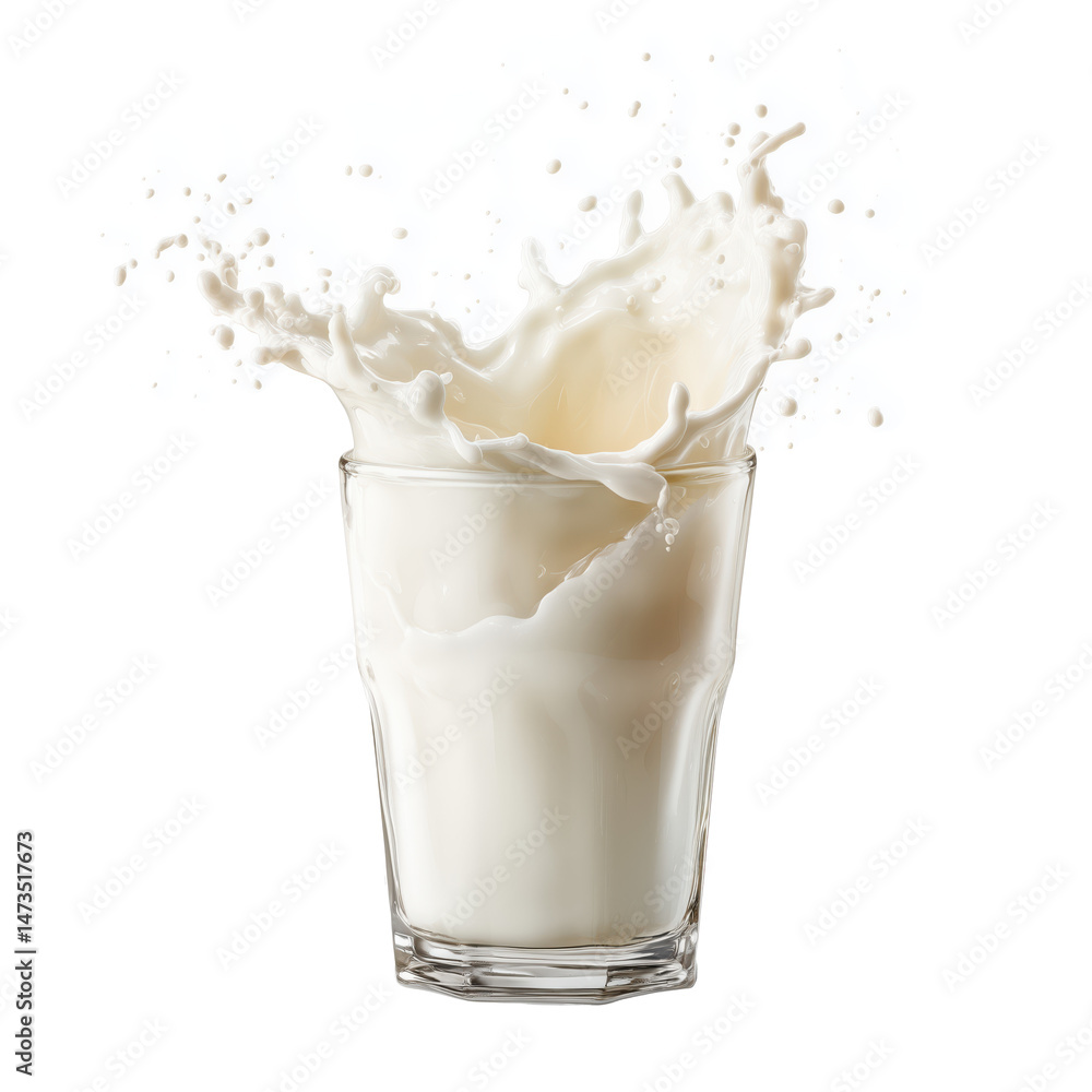 A Splash of Dairy Delight: Captivating Milk in a Glass , isolated on white background png A Splash of Dairy Delight: Captivating Milk in a Glass , isolated on white background png