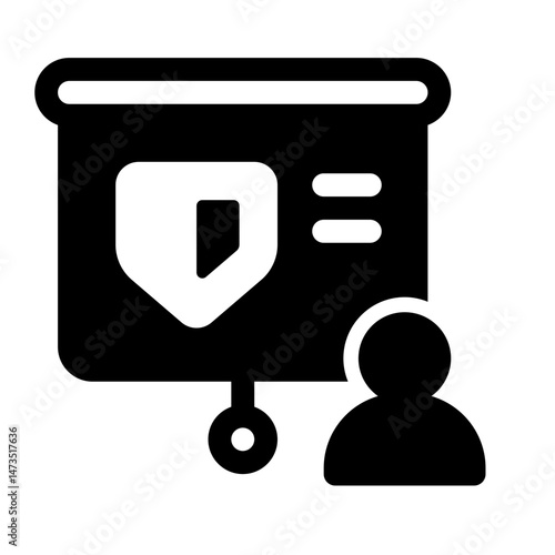 Safety Training Glyph Icon. Single icon, glyph vector icon