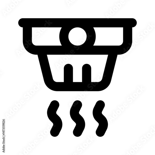 Smoke Detector Simple Line Icon. Single icon, line vector icon