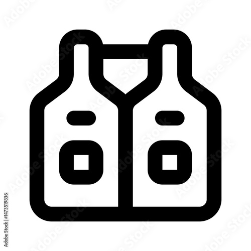 Vest Simple Line Icon. Single icon, line vector icon
