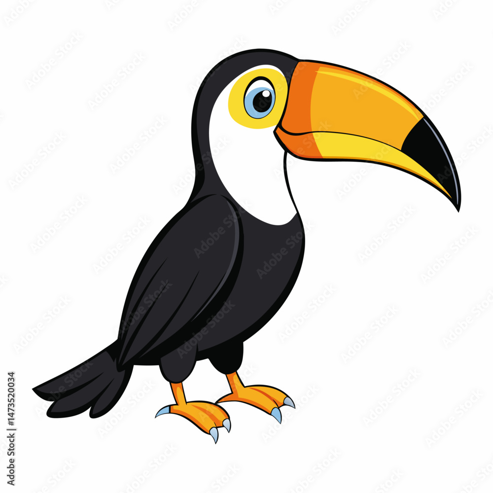 Naklejka premium toucan bird vector illustration