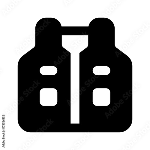 Vest Simple Glyph Icon. Single icon, glyph vector icon
