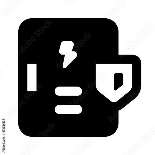 Electrical Safety Simple Glyph Icon. Single icon, glyph vector icon
