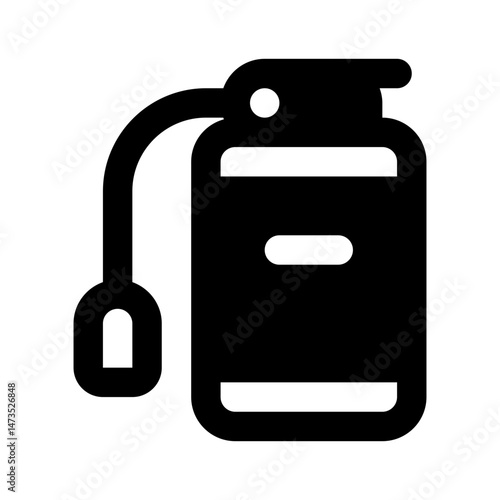 Fire Extinguisher Simple Glyph Icon. Single icon, glyph vector icon