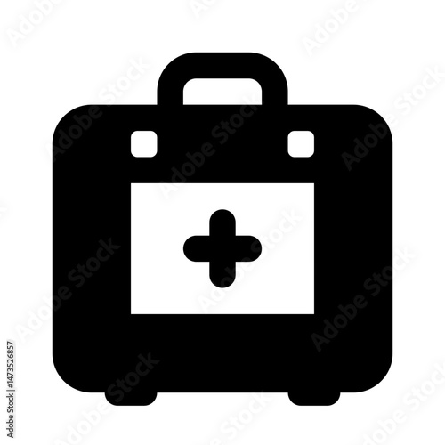 First Aid Kit Simple Glyph Icon. Single icon, glyph vector icon