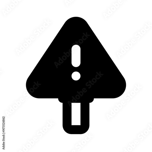 Hazard Simple Glyph Icon. Single icon, glyph vector icon