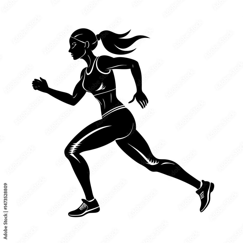 runner silhouette vector runner silhouette vector