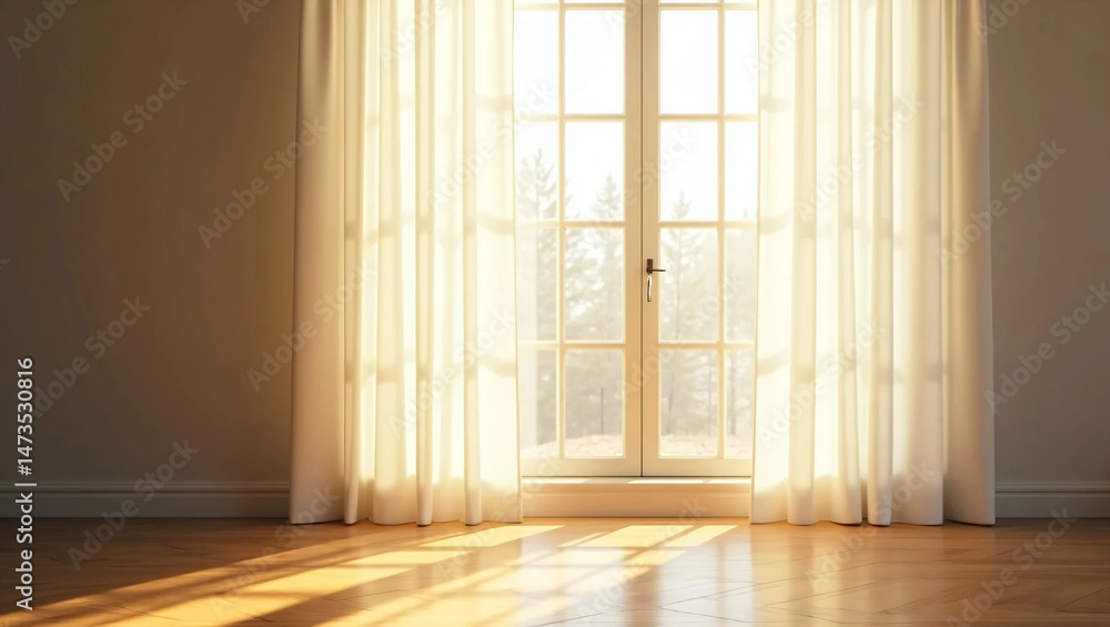 Fototapeta premium empty room with window